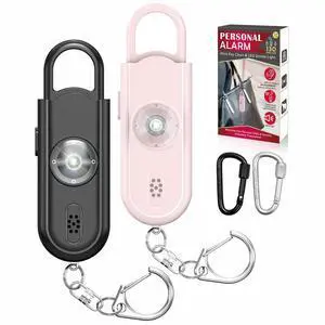 Safe Sound Personal Alarm, 2 Pack 130 dB Loud Siren Song Emergency Security Alarm Keychain with Strobe LED Light, Personal Sound Safety Siren for Women, Men, Children, Elderly Safe Sound Personal Alarm, 2 Pack 130 dB Loud Siren Song Emergency Security Alarm Keychain with Strobe LED Light, Personal Sound Safety Siren for Women, Men, Children, Elderly