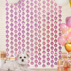 Pink Dog Birthday Party Supplies, 2 Pack Paw Foil Fringe Curtains | Pink Dog Paw Party Decorations, 3.3 x 6.6ft Puppy Photo Booth Prop Backdrop Streamer, Birthday Party Decor Pink Dog Birthday Party Supplies, 2 Pack Paw Foil Fringe Curtains | Pink Dog Paw Party Decorations, 3.3 x 6.6ft Puppy Photo Booth Prop Backdrop Streamer, Birthday Party Decor