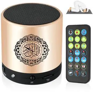 Portable Digital Quran Speaker with Remote Control over18 Reciters and 15Translations Available Quality Qur'an Speaker Arabic English French, Urdu etc Mp3 FM Radio Portable Digital Quran Speaker with Remote Control over18 Reciters and 15Translations Available Quality Qur'an Speaker Arabic English French, Urdu etc Mp3 FM Radio