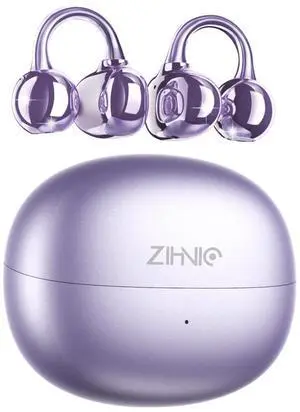 S26 Wireless Clip on Earbuds, Open Ear Wireless Bluetooth 5.4 Headphones with Mic, IPX5 Waterproof, 35Hr Play time, Light Weight -Purple S26 Wireless Clip on Earbuds, Open Ear Wireless Bluetooth 5.4 Headphones with Mic, IPX5 Waterproof, 35Hr Play time, Light Weight -Purple