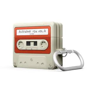 Cassette Tape Case for AirPods 4 | Carabiner Included, Supports Wireless Charging, Shock Resistant, Full Protection, Headphone Accessories (Classic White) Cassette Tape Case for AirPods 4 | Carabiner Included, Supports Wireless Charging, Shock Resistant, Full Protection, Headphone Accessories (Classic White)