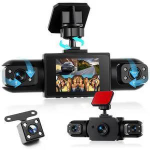 4 Channel 360 Dash Cam Front and Rear Inside Left Right, Dash Camera for Cars, Built-in Night Vision, Sensitive Motion Detection 24/7 Recording Parking Mode Monitor Reversing Help 4 Channel 360 Dash Cam Front and Rear Inside Left Right, Dash Camera for Cars, Built-in Night Vision, Sensitive Motion Detection 24/7 Recording Parking Mode Monitor Reversing Help