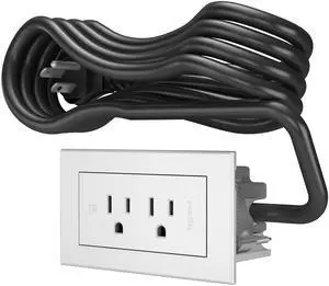 Legrand radiant Recessed Furniture Power Strip 2 Outlet White 6 Ft Cord | Commercial Rated, Utlra Durable, Child Safe Tamper Resistant, Easy Installation, Screwless Bezel, Low Profile Legrand radiant Recessed Furniture Power Strip 2 Outlet White 6 Ft Cord | Commercial Rated, Utlra Durable, Child Safe Tamper Resistant, Easy Installation, Screwless Bezel, Low Profile