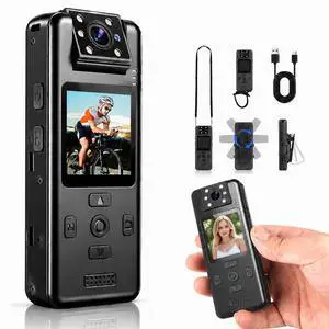 4K Body Camera with Audio, Wearable Cam | 180° Rotating Lens, 6H Battery, IR Night Vision, Mini Cam for Pet, Office, Law Enforcement, No Wi-Fi, No SD Card 4K Body Camera with Audio, Wearable Cam | 180° Rotating Lens, 6H Battery, IR Night Vision, Mini Cam for Pet, Office, Law Enforcement, No Wi-Fi, No SD Card