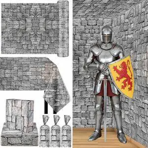 164 ft x 39.4 Inch Stone Wall Tablecloth Roll Plastic Disposable Medieval Castle Table Cover Brick Backdrops Knight Themed Party Supplies for Halloween Medieval Birthday Party Decorations 164 ft x 39.4 Inch Stone Wall Tablecloth Roll Plastic Disposable Medieval Castle Table Cover Brick Backdrops Knight Themed Party Supplies for Halloween Medieval Birthday Party Decorations