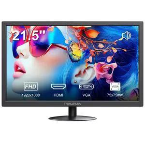 Thinlerian 21.5 Inch Computer Monitor, FHD 1080p HDMI VGA Display, External Second Screen for Laptop & PC, Home Office Monitor with Built-in Speakers & VESA Mount Thinlerian 21.5 Inch Computer Monitor, FHD 1080p HDMI VGA Display, External Second Screen for Laptop & PC, Home Office Monitor with Built-in Speakers & VESA Mount