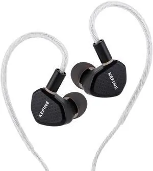 Kefine Klean in-Ear Monitor, 10mm DLC Diaphgram Dynamic Driver IEM Earphones, HiFi Wired Gaming Earbuds with Dual Interchangeable Nozzles & Detachable 2-PIN Cable (with Mic Type-C, Black) Kefine Klean in-Ear Monitor, 10mm DLC Diaphgram Dynamic Driver IEM Earphones, HiFi Wired Gaming Earbuds with Dual Interchangeable Nozzles & Detachable 2-PIN Cable (with Mic Type-C, Black)