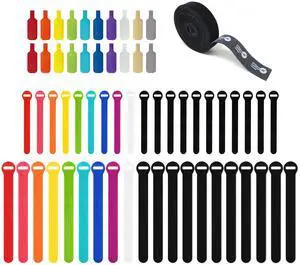 Cable Management Value Pack - 61 Piece | For Home, Office, Desk, Wire, Cable Wrap, Cord Management Organization Cable Management Value Pack - 61 Piece | For Home, Office, Desk, Wire, Cable Wrap, Cord Management Organization
