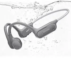 Bone Conduction Headphones IP68 Waterproof Headphones for Swimming, Open-Ear Underwater Swimming Earbuds Bluetooth 5.4 32GB MP3 10H Battery for Sport Running Fitness(Gray) Bone Conduction Headphones IP68 Waterproof Headphones for Swimming, Open-Ear Underwater Swimming Earbuds Bluetooth 5.4 32GB MP3 10H Battery for Sport Running Fitness(Gray)
