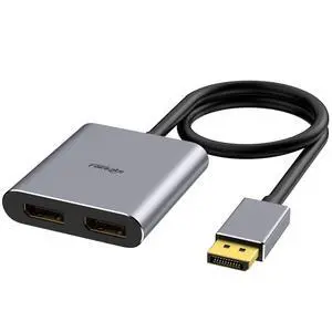 DisplayPort to Dual DisplayPort Splitter Adapter 4K60Hz | for Dual Monitor Display, MST Display Port Adapter Extend Display 1 in 2 Out, displayport Hub for Desktop PC Laptop DisplayPort to Dual DisplayPort Splitter Adapter 4K60Hz | for Dual Monitor Display, MST Display Port Adapter Extend Display 1 in 2 Out, displayport Hub for Desktop PC Laptop