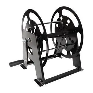 RV Extension Cord Reel Stand - 50-100ft Black Steel RV Electrical Cord Roll Up or Camper Hose Organizer Spool RV Extension Cord Reel Stand - 50-100ft Black Steel RV Electrical Cord Roll Up or Camper Hose Organizer Spool