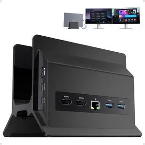 USB C Laptop Docking Station Dual Monitor, 11 in 1 Vertical Dock with 2 HDMI 4K, 3 USB A/C 10Gbps, 2USB-A 5Gbps, USB A 2.0, Ethernet, Docking Station Stand for Type-C Laptops - Black USB C Laptop Docking Station Dual Monitor, 11 in 1 Vertical Dock with 2 HDMI 4K, 3 USB A/C 10Gbps, 2USB-A 5Gbps, USB A 2.0, Ethernet, Docking Station Stand for Type-C Laptops - Black