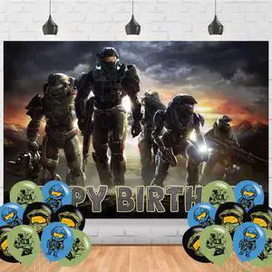 Game Backdrop Birthday Banner for The Master Chief Birthday Party Supplies The Master Chief Photograph Background Photo Booth 5x3ft Game Backdrop Birthday Banner for The Master Chief Birthday Party Supplies The Master Chief Photograph Background Photo Booth 5x3ft