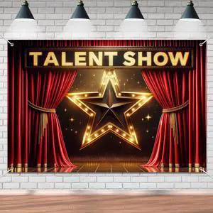 Talent Show Backdrop Banner Starlight Stage Theme Background Decor for Boys Girls Performance Magic Shows Talent Party Birthday Party Favors Decorations Supplies 72x43in Talent Show Backdrop Banner Starlight Stage Theme Background Decor for Boys Girls Performance Magic Shows Talent Party Birthday Party Favors Decorations Supplies 72x43in