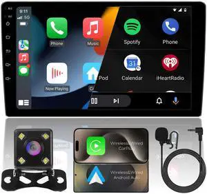 9" IPS Full Touch 4Core 2+32G Double Din Car Radio Audio Video Stereo Receivers with Wireless CarPlay Android Auto Backup Camera BT Split Screen WiFi SWC PIP DSP GPS Navigation 9" IPS Full Touch 4Core 2+32G Double Din Car Radio Audio Video Stereo Receivers with Wireless CarPlay Android Auto Backup Camera BT Split Screen WiFi SWC PIP DSP GPS Navigation