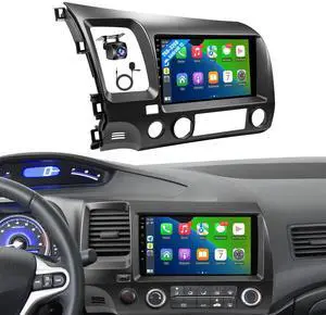 Car Radio for Honda Civic 2006-2011 Stereo Compatible with Wireless JBL Apple Carplay Android Auto, 10.1Inch Touchscreen Bluetooth GPS Navigation WiFi Backup Camera MIC J.B.L Version Car Radio for Honda Civic 2006-2011 Stereo Compatible with Wireless JBL Apple Carplay Android Auto, 10.1Inch Touchscreen Bluetooth GPS Navigation WiFi Backup Camera MIC J.B.L Version