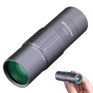 10x25 Monocular Telescope, Mini Pocket Small Size Compact Handheld Portable Lightweight ED Glass HD Optics BAK-4 Roof Prism High Powered Waterproof for Adults Camping Hiking Travel Bird Watching 10x25 Monocular Telescope, Mini Pocket Small Size Compact Handheld Portable Lightweight ED Glass HD Optics BAK-4 Roof Prism High Powered Waterproof for Adults Camping Hiking Travel Bird Watching