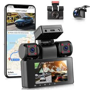 4 Channel 360° Dash Cam, 2K Front 1080P Rear Left Right, 3" IPS Screen, 5G WiFi APP Control, 8 IR Night Vision, G-Sensor, Loop Recording, 24/7 Parking Monitoring for Cars, Trucks, SUVs 4 Channel 360° Dash Cam, 2K Front 1080P Rear Left Right, 3" IPS Screen, 5G WiFi APP Control, 8 IR Night Vision, G-Sensor, Loop Recording, 24/7 Parking Monitoring for Cars, Trucks, SUVs