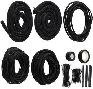 Wire Loom Sleeve Kit with Heat Shrink Tubing, Tape & Ties Complete Vehicle Hose Protection(Loom Split Sleeve Kit,Multiple Sizes) Wire Loom Sleeve Kit with Heat Shrink Tubing, Tape & Ties Complete Vehicle Hose Protection(Loom Split Sleeve Kit,Multiple Sizes)