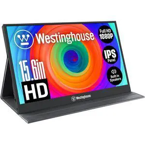 15.6 Inch Portable Monitor for Laptop & Travel, 1080p, 60Hz, IPS Display, Full HD Screen with Magnetic Protective Cover, Built in Speakers, 1x Mini HDMI, 1x USB Type-C 15.6 Inch Portable Monitor for Laptop & Travel, 1080p, 60Hz, IPS Display, Full HD Screen with Magnetic Protective Cover, Built in Speakers, 1x Mini HDMI, 1x USB Type-C