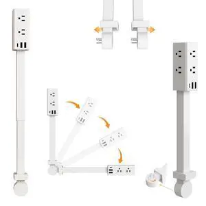 Electrical Outlet Extender Stick, 360° Rotating Wall Socket Expander, Adjustable 20"-30", with 6 Outlets & 2 USB-A+1 USB-C Ports for Behind Couches Nightstands Desks Hard-to-Reach Areas (A #) Electrical Outlet Extender Stick, 360° Rotating Wall Socket Expander, Adjustable 20"-30", with 6 Outlets & 2 USB-A+1 USB-C Ports for Behind Couches Nightstands Desks Hard-to-Reach Areas (A #)
