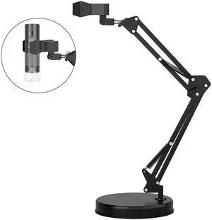 Max 21-inch Adjustable Universal Stand for Digital Microscopes (Only Stand) | 360° Rotating Arm Table Clamp Supports Up to 6cm Diameter USB/WiFi Microscopes Ideal for Lab, Electronics, and DIY Max 21-inch Adjustable Universal Stand for Digital Microscopes (Only Stand) | 360° Rotating Arm Table Clamp Supports Up to 6cm Diameter USB/WiFi Microscopes Ideal for Lab, Electronics, and DIY