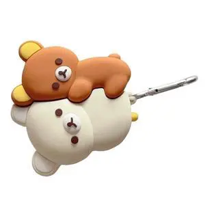 Soft Silicone Earbuds Case with Keychain for Apple AirPod 1 2 3 4 Pro Brown Beige Teddy Bears 3D Cartoon Japanese Japan Animal Super Cute Lovely Adorable Fun Kids Girls (for AirPods 4th) Soft Silicone Earbuds Case with Keychain for Apple AirPod 1 2 3 4 Pro Brown Beige Teddy Bears 3D Cartoon Japanese Japan Animal Super Cute Lovely Adorable Fun Kids Girls (for AirPods 4th)