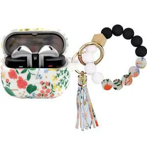 Case Compatible with Samsung Galaxy Buds 3 Case and Galaxy Buds 3 Pro Case(2024), Cute Wireless Charging Silicone Protective Case with Bracelet Keychain for Men and Women (Flower) Case Compatible with Samsung Galaxy Buds 3 Case and Galaxy Buds 3 Pro Case(2024), Cute Wireless Charging Silicone Protective Case with Bracelet Keychain for Men and Women (Flower)