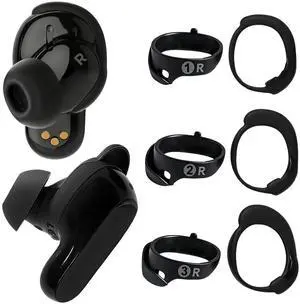 Replacement Wingtips for Bose QuietComfort Ultra Earbuds (2nd Gen), Anti-Slip Silicone Wingtip Eartips, Ear Hook Covers Secure Fit Stability Eartips Accessorie, S/M/L (Black) Replacement Wingtips for Bose QuietComfort Ultra Earbuds (2nd Gen), Anti-Slip Silicone Wingtip Eartips, Ear Hook Covers Secure Fit Stability Eartips Accessorie, S/M/L (Black)