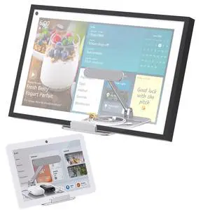 Tilt Stand Compatible with Echo Show 15 and Echo Hub, Organizer Tray | Aluminum Alloy, 22°-85° Tilt, Portrait or Landscape, Foldable Design, No Mounting Needed, Silver Tilt Stand Compatible with Echo Show 15 and Echo Hub, Organizer Tray | Aluminum Alloy, 22°-85° Tilt, Portrait or Landscape, Foldable Design, No Mounting Needed, Silver