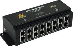 DTK-WM8NETS 8 Channel Wall Mount Poe Ethernet Protector 1u Shielded Rj45 In/out 10gbe DTK-WM8NETS 8 Channel Wall Mount Poe Ethernet Protector 1u Shielded Rj45 In/out 10gbe
