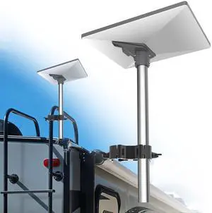 Starlink Mini Mount, Aluminum Pole Mount for Starlink Mini Standard Dish | Horizontal/Vertical Mounting | Adjustable Angles | For 0.78-2.16IN Diameter Poles | For RV, Camper, Yacht, Roof Rack Etc Starlink Mini Mount, Aluminum Pole Mount for Starlink Mini Standard Dish | Horizontal/Vertical Mounting | Adjustable Angles | For 0.78-2.16IN Diameter Poles | For RV, Camper, Yacht, Roof Rack Etc