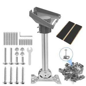 Stainless Steel Pivot Roof Mount Kit for Starlink Standard 4/ 4X/ Gen 3/ V4 Dish, with Die cast Integrated Aluminum Alloy Starlink Gen 3 Pipe Adapter Stainless Steel Pivot Roof Mount Kit for Starlink Standard 4/ 4X/ Gen 3/ V4 Dish, with Die cast Integrated Aluminum Alloy Starlink Gen 3 Pipe Adapter