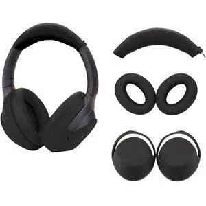 XM4 Sweat Covers Accessories for Sony WH-1000XM4 - Black | Soft Silicone Case, 3-in-1 Headphone Covers with Ear Cover & Headband Cover & Shell Protector, Sweatproof & Washable XM4 Sweat Covers Accessories for Sony WH-1000XM4 - Black | Soft Silicone Case, 3-in-1 Headphone Covers with Ear Cover & Headband Cover & Shell Protector, Sweatproof & Washable