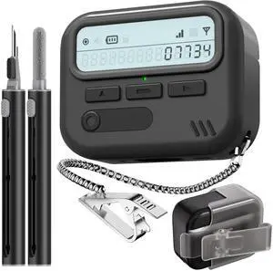 for AirPods Pro 3 Case 2025 Black,Pager Case with Lock | Sturdy Hard PC Protective Cover for AirPods Pro 3rd Generation Case for Men Women, with Keychain & Cleaner Kit for AirPods Pro 3 Case 2025 Black,Pager Case with Lock | Sturdy Hard PC Protective Cover for AirPods Pro 3rd Generation Case for Men Women, with Keychain & Cleaner Kit