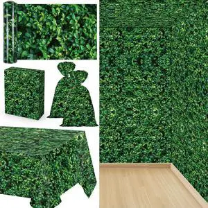 100Ft x 51 Inch Green Grass Plastic Tablecloth Roll Jungle Tablecloth Roll Greenery Moss Leaves Disposable Table Cloth Grass Backdrop for Rainforest Baby Shower Birthday Party Decoration Supplies 100Ft x 51 Inch Green Grass Plastic Tablecloth Roll Jungle Tablecloth Roll Greenery Moss Leaves Disposable Table Cloth Grass Backdrop for Rainforest Baby Shower Birthday Party Decoration Supplies