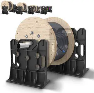 Wire Spool Rack, Electrical Wire Dispenser, Cable Management Rack | 1 Pair Multi Purpose Wire Dispenser for Organizing Cables 34" Diameter 17" Tall 15.87" Wide 330 Pound Weight Capacity Black Wire Spool Rack, Electrical Wire Dispenser, Cable Management Rack | 1 Pair Multi Purpose Wire Dispenser for Organizing Cables 34" Diameter 17" Tall 15.87" Wide 330 Pound Weight Capacity Black
