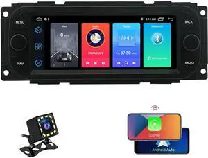 for Chrysler Dodge Jeep Radio Upgrade 2002 2003 2004 2005 2006,Android Stereo Replacement,6.8inch 4-core CPU,Carplay and Android Auto,Free Camera for Chrysler Dodge Jeep Radio Upgrade 2002 2003 2004 2005 2006,Android Stereo Replacement,6.8inch 4-core CPU,Carplay and Android Auto,Free Camera