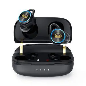 Clarity 101Plus AirLinks Wireless Earbuds, Bluetooth 5.0 in-Ear Headphones with Charging Case, Stereo Earphones Deep Bass Sound, Built-in Mic, Clear Call, Water Resistant Design for Sports Clarity 101Plus AirLinks Wireless Earbuds, Bluetooth 5.0 in-Ear Headphones with Charging Case, Stereo Earphones Deep Bass Sound, Built-in Mic, Clear Call, Water Resistant Design for Sports