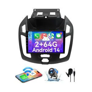Android 14 Car Radio Compatible with Ford Transit Connect 2014-2018,Touchscreen Car Stereo with Wireless Carplay Android Auto,FM,Multimedia Receiver with GPS Bluetooth Backup Camera(9 Inch Android 14 Car Radio Compatible with Ford Transit Connect 2014-2018,Touchscreen Car Stereo with Wireless Carplay Android Auto,FM,Multimedia Receiver with GPS Bluetooth Backup Camera(9 Inch