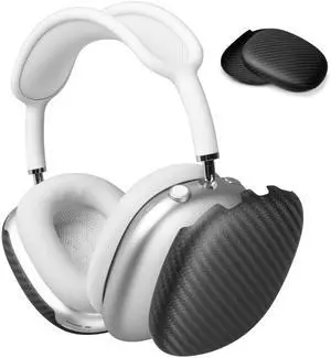 Case Cover Compatible with AirPods Max | Carbon Fiber Ear Cups Covers,Hard Protective Anti-Scratch case Compatible with AirPods Max 2/1,Matte Black Case Cover Compatible with AirPods Max | Carbon Fiber Ear Cups Covers,Hard Protective Anti-Scratch case Compatible with AirPods Max 2/1,Matte Black