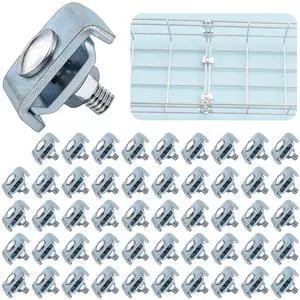 50 Pack Wire Mesh Cable Tray Coupler Kit, Steel Bracket Hardware Components for Cable Management, End-to-End Splice Connector Reinforced Joint Clamp Fit 4mm - 6mm Dia. Basket Cable 50 Pack Wire Mesh Cable Tray Coupler Kit, Steel Bracket Hardware Components for Cable Management, End-to-End Splice Connector Reinforced Joint Clamp Fit 4mm - 6mm Dia. Basket Cable