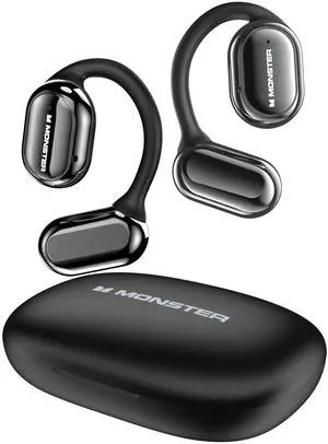 Monster Open Free AC100 Open Ear Bluetooth 5.3 Headphones, Wireless Earbuds with Earhooks, Immersive Stereo Sound by 16mm Large Driver, Clear Calls, 30H Playtime, for Workout, Black Monster Open Free AC100 Open Ear Bluetooth 5.3 Headphones, Wireless Earbuds with Earhooks, Immersive Stereo Sound by 16mm Large Driver, Clear Calls, 30H Playtime, for Workout, Black