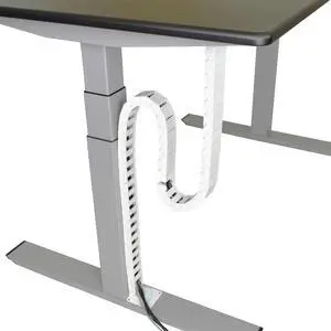 PivyCord-Vez Flex Chain Raceway Cable Management Solution for Sit-Stand Variable Height Desks, Flexible Cable Raceway to Hide, Organize and Protect Wires and Cables, White PivyCord-Vez Flex Chain Raceway Cable Management Solution for Sit-Stand Variable Height Desks, Flexible Cable Raceway to Hide, Organize and Protect Wires and Cables, White