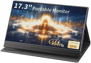 17.3 144hz 2.5k Portable Gaming Monitor 2560*1440 HDR IPS USB-C MINI HDMI VESA Magnetic Case,Portable Monitor for Laptop PC,Mac,Phone,Switch,PS5,Xbox 17.3 144hz 2.5k Portable Gaming Monitor 2560*1440 HDR IPS USB-C MINI HDMI VESA Magnetic Case,Portable Monitor for Laptop PC,Mac,Phone,Switch,PS5,Xbox