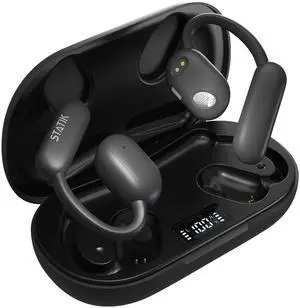 Aktive Open Ear Bluetooth Earbuds - Wireless Earphones, Fast Charging & 10 Hours Long Lasting Battery, Comfortable Secure Fit, IPX5 Water Resistant - Black Aktive Open Ear Bluetooth Earbuds - Wireless Earphones, Fast Charging & 10 Hours Long Lasting Battery, Comfortable Secure Fit, IPX5 Water Resistant - Black