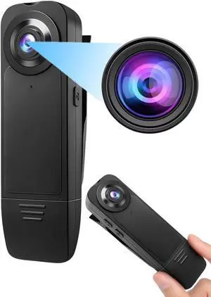 Mini Body Camera with Audio and Video Recording - 1080P HD Wearable Body Cam, Night Vision, Rechargeable Battery, Supports 256GB, Loop Recording & Motion Detection - Bodycam for Security Guard Travel Mini Body Camera with Audio and Video Recording - 1080P HD Wearable Body Cam, Night Vision, Rechargeable Battery, Supports 256GB, Loop Recording & Motion Detection - Bodycam for Security Guard Travel