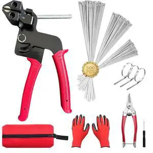 300PCS Metal Zip Ties Gun Kit, Silver 7.8"/9.8"/11.8" Self-Locking 304 Stainless Steel Zip Ties, Heavy Duty Cable Tie Fastening Cutting Release Tool Set for Outdoor Fence, Exhaust Pipe and Farm Use 300PCS Metal Zip Ties Gun Kit, Silver 7.8"/9.8"/11.8" Self-Locking 304 Stainless Steel Zip Ties, Heavy Duty Cable Tie Fastening Cutting Release Tool Set for Outdoor Fence, Exhaust Pipe and Farm Use