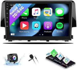 Android 13 Car Stereo Radio for Honda Civic 2016 2017 2018 2019 2020 with Wireless CarPlay Android Auto Mirror Link 2G+64G with Bluetooth FM GPS Navigation WiFi HiFi SWC Android 13 Car Stereo Radio for Honda Civic 2016 2017 2018 2019 2020 with Wireless CarPlay Android Auto Mirror Link 2G+64G with Bluetooth FM GPS Navigation WiFi HiFi SWC