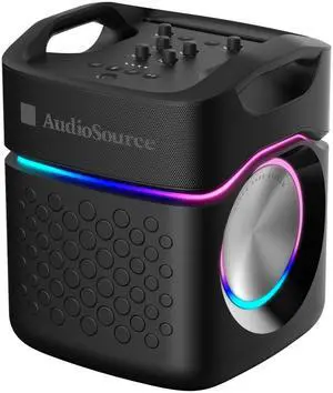 Party Speaker w/Built-in Subwoofer, Passive Radiators, RGB Light, 160W, Splash Proof, Portable Outdoor Bluetooth Karaoke Speaker, Dual Mic Inputs, Ultra Bass Boost, Party Link Pairing Party Speaker w/Built-in Subwoofer, Passive Radiators, RGB Light, 160W, Splash Proof, Portable Outdoor Bluetooth Karaoke Speaker, Dual Mic Inputs, Ultra Bass Boost, Party Link Pairing